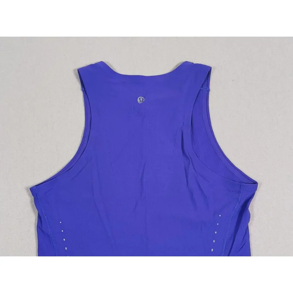Lululemon SenseKnit Running 2 pc SET High-Rise Leggings Tank Top Size 4/6 Indigo